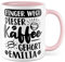Kaffee-Tasse personalisiert mit Spruch lustig - FINGER WEG! Dieser Kaffee gehört eigener Name - Geschenk personalisierbar Geschenk-Idee Büro personalisieren Kaffee-Becher (Weiß & Rosa)
