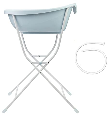 Badabulle Baby Badewanne Wal + Badewannenständer und Abflussschlauch