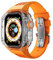 KGDHB Kit de modification transparent de luxe pour bracelet Apple Watch Ultra 49 mm Fluororubber Boîtier et bracelet pour iWatch Series 49 mm Refit Mod Set, 49mm, Agate