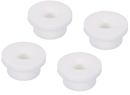 sourcing map 4Pcs T Type Rubber Grommet Mount Dia 22mm ID 12mm H 14mm Seal Protection Flexible Hole Plugs for Cable Pipe White