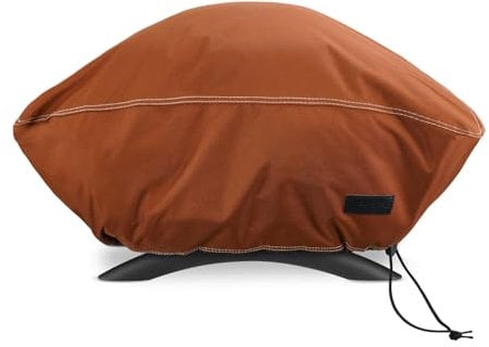 NettyPro Grillabdeckung für kleine Grills der Q-Serie, wasserdicht, strapazierfähig, tragbar, für Q 2400 Serie und Baby Q Gasgrill, Braun