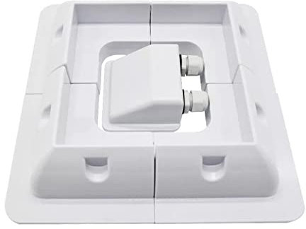 Lot de 4 supports de panneau solaire, plastique ABS, équerre de fixation d'angle sans perçage, kit de montage pour toit, camping-car, bateau (blanc A)