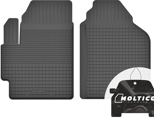 moto-MOLTICO Vorne Gummimatten Auto, 2-teiliges Set, Allwetter Gummi Fußmatten mit Rand, Antirutsch & Wasserfest Autoteppiche - passend für Mitsubishi Colt VI Z30 2004-2008