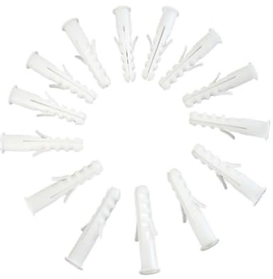 BREAKA 100PCS 5/6/7/8/10/12/14mm PE Expand Nagel Kunststoff Expansion Rohr Rohr Wand Anker Stecker (Color : 8mm 100pcs)