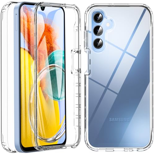 BESINPO Für Samsung Galaxy A15 Hülle, Galaxy A15 Hülle, TPU Displayschutz 360 Grad Rundumschutz Silikon Stoßfest Robuste Handyhülle Schutzhülle Outdoor Cover Case für Samsung A15/ A15 5G(Transparent)
