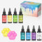Farbiges UV-Harz, 8 Macron Farben UV-Harz-Kit, schnelles Ultraviolett härtendes Epoxidharz für Handwerk, Schmuckherstellung, Gießen und Beschichtung, DIY-Handwerk (je 50 g)
