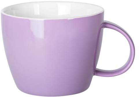 Taza de café de cerámica extra grande, taza de sopa jumbo, porcelana de 30 onzas (900 ml), taza de café púrpura lavanda, taza de té grande de boca ancha, ideal para espresso, café con leche y leche,