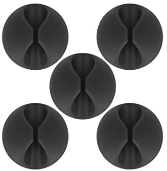 BIGtec Kabelmanagement Kabelhalter 10 Stück schwarz Kabelführung selbstklebend Kabelclips Kabel Organizer Kabelklemmen Befestigung Halterung