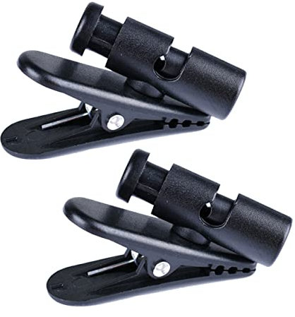 Veemoon 2pcs 360° Rotatable Earphone Cable Clips Headphone Wire Clamp Shirt Clip for Earphones Cable Organiser Plastic