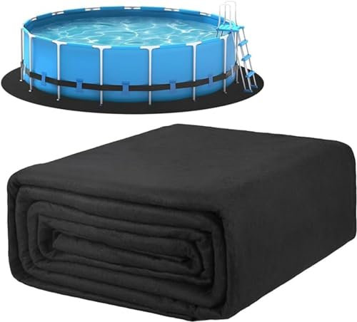 Fnaekier Rivestimento rotondo per piscina da 4,5 m, rivestimento rotondo per piscine fuori terra, imbottitura per piscina fuori terra, rivestimento per piscina fuori terra, previene forature e