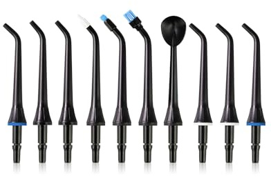 MySmile 10 Pcs Replacement Jet Tips Water Dental Flosser | Oral Irrigator Nozzle Set & Storage Case, Compatible MySmile Cordless Select LP211 and LP221