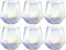 BEVKAF Lot de 6 verres à whisky en forme de diamant, 300 ml, verre à whisky incliné