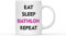 DV DESIGN 1 x Tasse mit Aufschrift Eat Sleep Biathlon Repeat, violett, Wintersport, Skifahren, Schießen, Coach, #71147