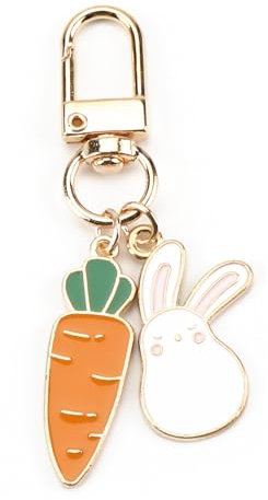 Süßer Schlüsselanhänger Mit Niedlichen Kleinen Hasen Und Karotten Förmigem Metall Anhänger, Geschenke Für Frauen, Freundinnen Und Als Geburtstagsgeschenk Geeignet, Geburtstagsgeschenk Für Frauen