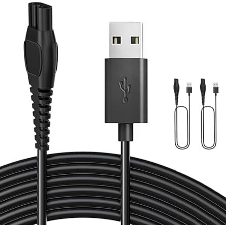 WITRN 15V Philips Shaver Charging Cable Power Adapter for Electric Shavers, Compatible with Philips Norelco HQ8505 Series Beard Trimmer Power Supply MG7745, MG7720, MG5750, BG5020, QP6510, QP6651