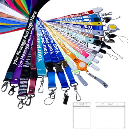 Cordons personnalisés en vrac, sangles de cou personnalisées avec texte, logo ou photo, porte-clés durables avec boucle détachable pour badges d'identité, enseignants, étudiants, croisière, événements