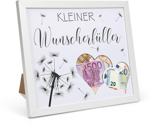Wunscherfüller Geldgeschenk Bilderrahmen,Pusteblume Geldgeschenke Verpackung Fotorahmen,Kreative Geschenke für Männer Frauen, Wish Come True Jugendweihe,Weihnachten, Geburtstage,Hochzeit