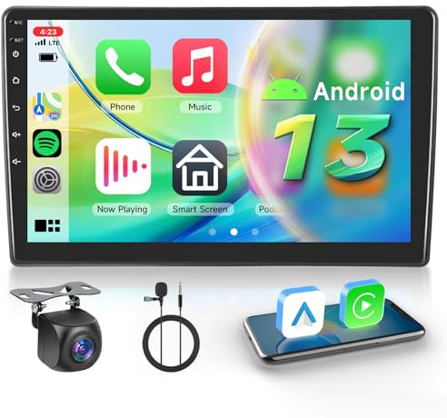 【4+64G】 Hodozzy Carplay Radio Coche para Citroen C5 2008-2017 con GPS/WiFi, Pantalla Táctil de 10 Pulgadas con Bluetooth 5.0/Android Auto/DSP/Mirror Link/RDS/FM/USB