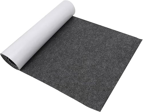 LOMUG Filz selbstklebend Grau 1 mm, 40 x 220 cm, Klebefilz, Klebevlies, Filzgleiter, Vlies Selbstklebend, Filzstoff für Möbel und Bodenschutz, DIY Basteln und Innenverkleidung (Grau, 40X220CM)