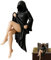 Generisch Gotische Figuren, Frauenstatue, Sitzende Frauenfigur Deko Für Möbel Wohnzimmer Bücherregal Schlafzimmer