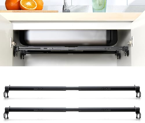 Staffe per lavello sottotop resistenti, regolabili da 60 a 90 cm, in acciaio al carbonio zincato resistente alla ruggine, salvaspazio, supporto orizzontale per lavello da parete, installazione a