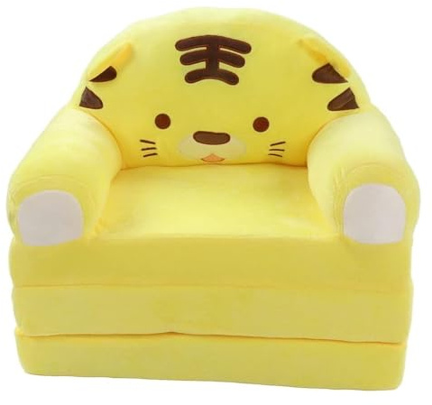 Frilla Divano Estensibile per Bambini – Design a Forma di Animale, Morbido e Confortevole, 50×38×50 cm (Esteso 120 cm), Ideale per Camerette e Sale Giochi | KIDSOFA