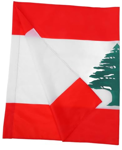 SUPVOX Bandera de Líbano para Exteriores Funda para Mástil, Bandera Ligera de Poliéster 90x150 Cm, Decoración Jardín y Eventos, Colores Vivos y Resistente Intemperie