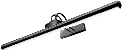 LED Bildbeleuchtung Kabellos Innen, Aufgeladenes Akku-Kunstleuchten mit Fernbedienung, Dimmbare Magnet Touch Lichtleiste Wandlampe, Bildbelicht für Schreibtisch Wand Spiegel, (Schwarz 1 Stück)
