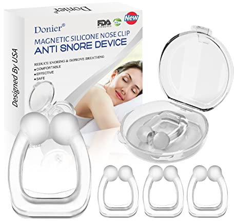 Anti Schnarch Nasenclip, 2026 Premium Schnarchstopper Magnetischer Anti Schnarch Nasenspreizer Schnarchen Stopper Nasenklammer gegen Schnarchen für komfortablen Schlaf und Bessere Atmung, 4 Stück