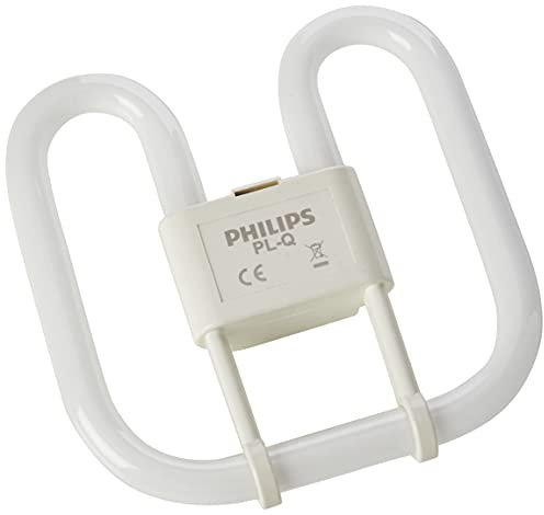 Philips PL-Q 16W GR10Q 4 Pin Compact Fluorescent Light Bulb - 16W/830/4P Warm White Light Bulb (10,000 Hours), 1 Count (Pack Of 1)