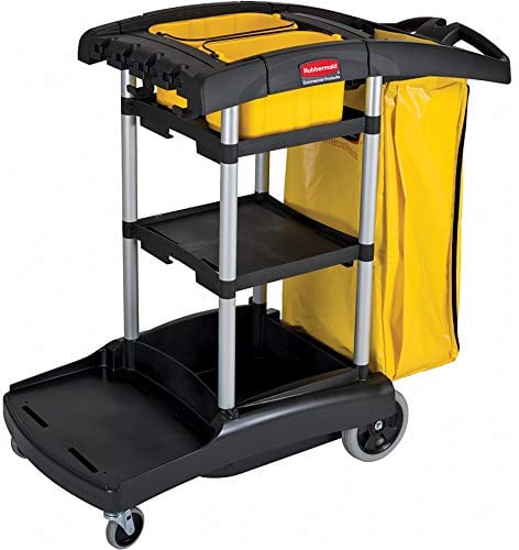 Rubbermaid Reinigungswagen hohe Kapazität, Schwarz