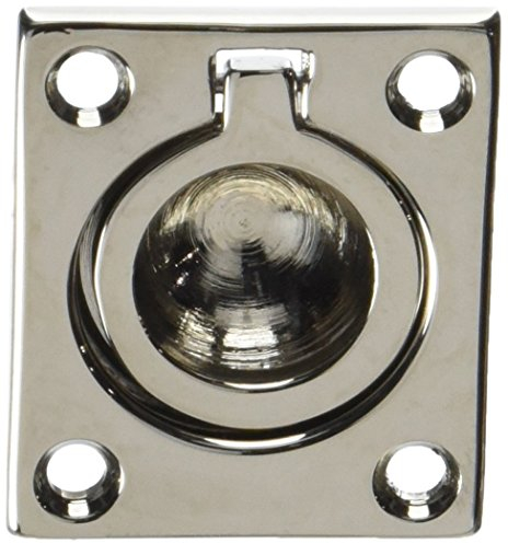 Baldwin 0392055 Flush Ring Pull, Lifetime Bright Nickel