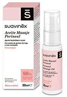 Suavinex, Aceite Masaje Perineal Para Embarazadas, 98% Ingredientes De Origen Natural, Respeta El Ph Vaginal, Aceite Para Cuidar La Cicatriz De La Cesárea, Rosa, 30 ml