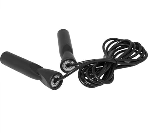 GORILLA SPORTS® Springseil - für Erwachsene, mit Kugellager, 280 cm, Kunststoff, Schwarz - Sprungseil, Speed Rope, Jump Rope, Fitness Profi Springseil Boxen