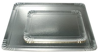 FaisTonGateau - 25 plateaux traiteur argent - plateau 28x42 cm