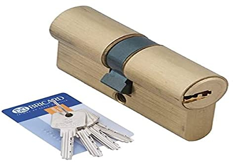 Bricard 1751 Cylindre de serrure double entrée Medial 30+30 Laiton Jaune