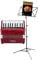 Classic Cantabile Secondo Kinder Akkordeon 8 Bass Set (Kinder-Akkordeon mit 8 Bässen, inkl. Gurt, Tasche, Notenständer & Schule) Rot