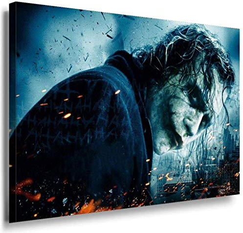 LaraArt Bilder Joker böse Blick Leinwandbild / LaraArt Bilder / Mehrfarbig + Kunstdruck f07 Wandbild 60 x 40 cm