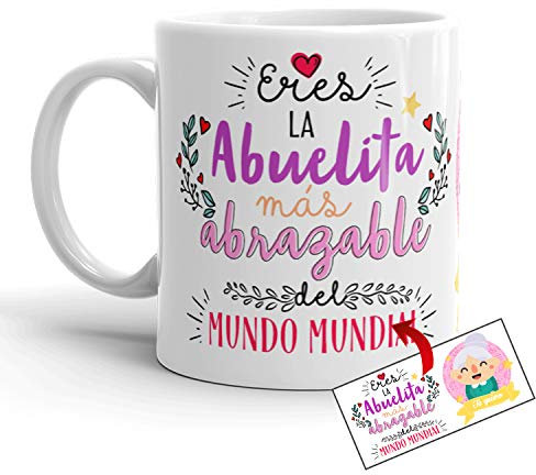 Kembilove Taza Desayuno para Abuela – Taza Original con Mensajes Graciosos para Abuelas y Madres – Taza con Frase Eres la Abuelita mas Agradable – Taza de Té para Abuelas – Regalos Originales