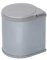 REJS Waste bin,13 litres kitchen swing out and open lid (Grey)