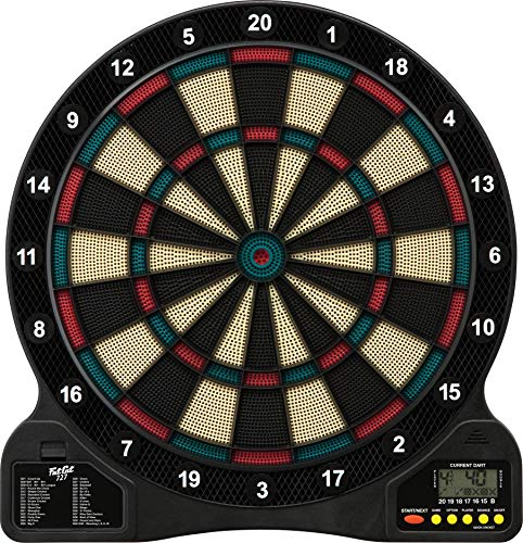 Fat Cat by GLD Products 727 Electronic Dartboard Value Size Over 15 Games and 132 Options Auto-Scoring Compact Display with Missed-Dart Throw Catch Ring Soft Tip Darts and Extra Points Battery