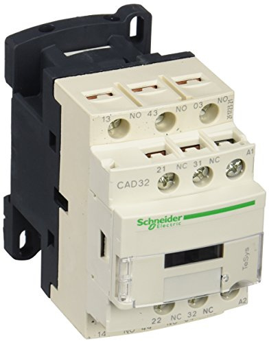 Schneider Electric cad32fe7 Contactor TeSys cad-32, 3 Na + 2 NF, instantâneo, 10 A, 115 V AC