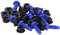 Connect 31529 - Viti e Dadi per Fissaggio Targa 3/4, 100 Pezzi, Colore: Blu