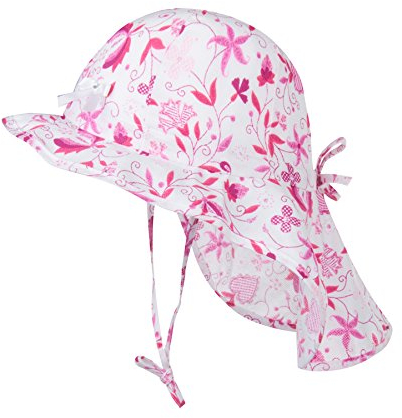 Döll Mädchen Sonnenhut mit Nackenschutz Mütze, Rosa (Fuchsia pink 2023), (Herstellergröße: 47)