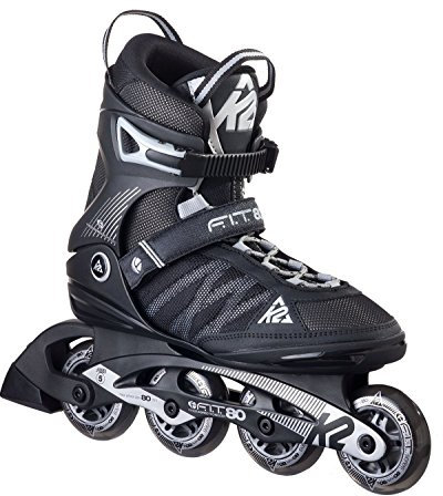 K2 Herren Inline Skates F.I.T. 80 - Schwarz-Grau - EU: 44.5 (US: 11 - UK: 10) - 30A0003.1.1.110