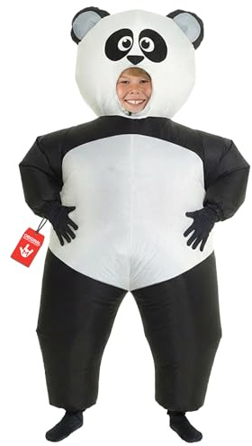 Morph Giant Panda Kids Inflatable Blow Up Fancy Dress Costume - One Size fits most