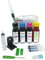 refill24 Nachfüllset: Nachfülltinte 400 ml kompatibel für Druckerpatronen Canon PG-540 CL-541, PG540 CL541 XL Schwarz und Farbe + Zubehör + Anleitung, Refillset mit Druckertinte für Pixma MG MX TS