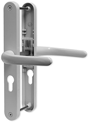 uPVC 48pz Door Handle Sprung Pair 215mm Set Double Glazing PVC Colour: White