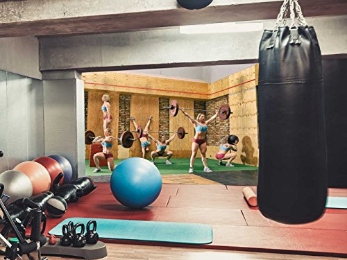 Fotomural Vinilo Pared Gimnasio Body Pump Chicas Pesas | Fotomural para paredes | Mural | Vinilo Decorativo | Varias Medidas 350 x 250 cm | Decoración comedores, salones, habitaciones...