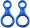 TRIWONDER 3kN Abseilachter, Abseilgerät Klettern 8 Descender für Seildurchmesser 8-13 mm (【35kN】 Blau - 2 Stück)